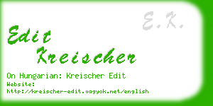 edit kreischer business card